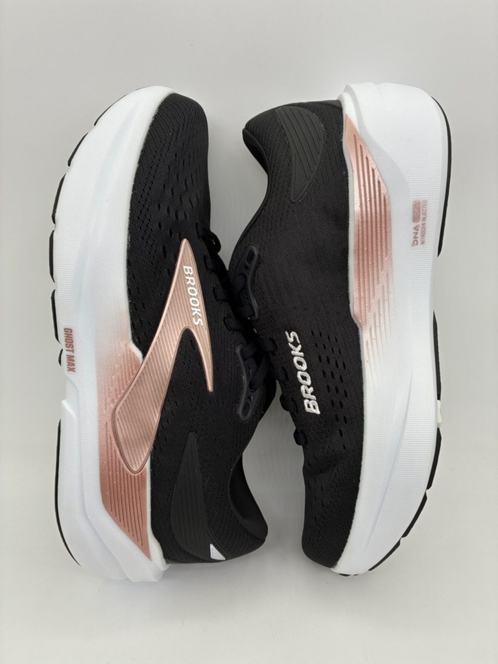 Brooks Ghost Max 3 Womens Wide Black Rose Gold Running Shoes  |  Size:  8.5 (D) - Picture 6 of 14
